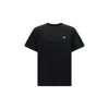 Prada Cotton T-shirt With Triangle Logo In Black