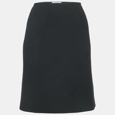Pre-owned Prada Black Crepe Short Skirt M