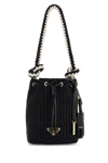 Prada Black Crochet Mini Bucket Bag
