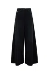 Prada Women Black Denim Wide-leg Jeans In Black