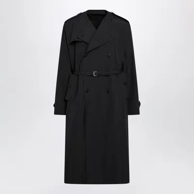 Prada Straight Collar Jacket Long Sleeves Pockets In Black