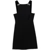 Prada Cady Mini Dress In Black