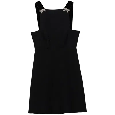 Prada Cady Mini Dress In Black