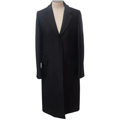 Pre-owned Prada Black Elegant Overcoat Fr 34 / It 38