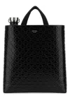 Prada Leather Shopping Bag With Detachable Water Bottle In Black