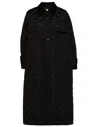 Prada Enamel Triangle-logo Parka In Black