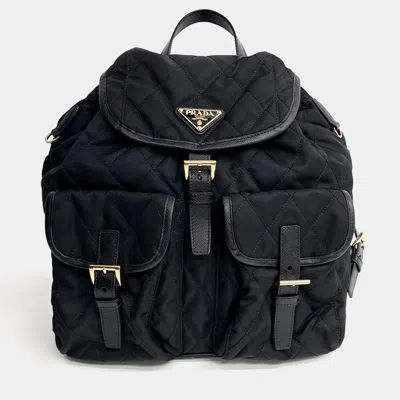 Pre-owned Prada Black Fabric Backpack