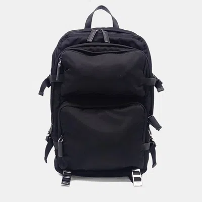 Pre-owned Prada Black Fabric Fabric Backpack