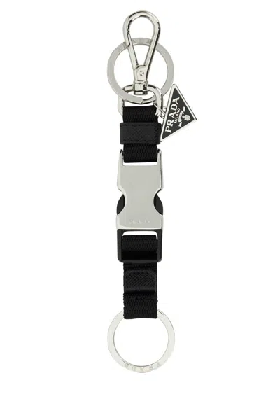 Prada Black Fabric Keyring