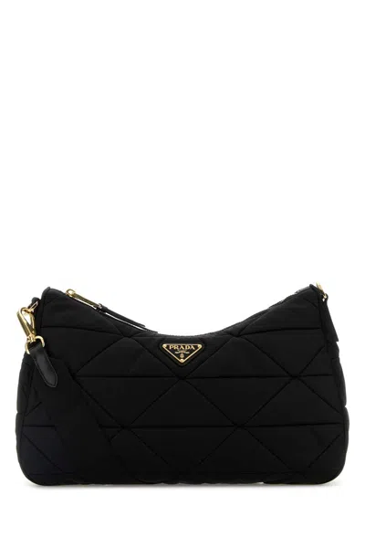 Prada Black Fabric Large Aimã©e Shoulder Bag