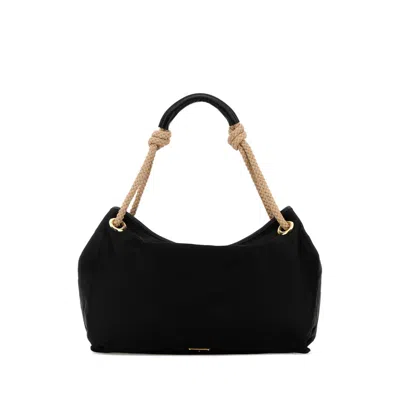 PRADA PRADA BLACK FABRIC SHOPPING BAG