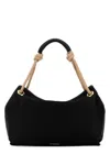 Prada Practical Fabric Shopping Handbag With 45 X 33 X 7 Cm Dimensions And 20 Cm Handle Drop In Black
