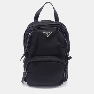 Pre-owned Prada Black Fabric Single-strap Backpack