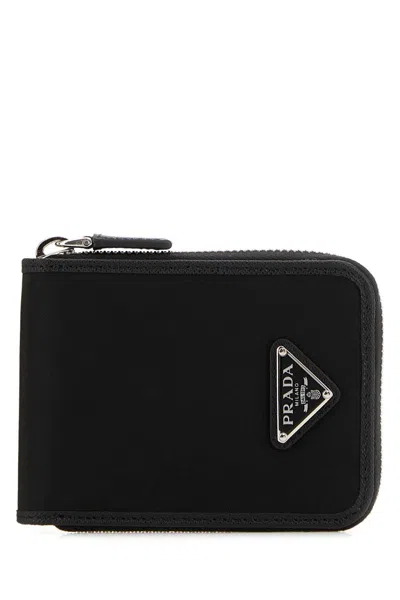 Prada Black Fabric Wallet
