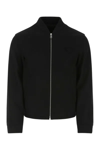 PRADA MEN BLACK FELT JACKET, L LUXURY JACKETS FOR MEN DARVEYS