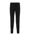 Prada Techno Piqué Pants In Black