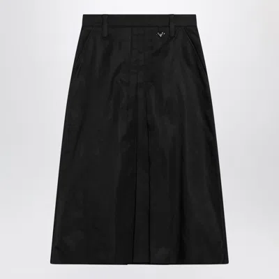 Prada Black Flared Re-nylon Skirt Women