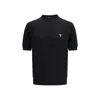 Prada Virgin Wool T-shirt In Black