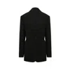 Prada Single-breasted Kid-mohair Jacket In Black
