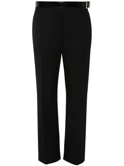 PRADA BLACK GABARDINE TROUSERS