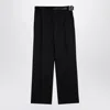 Prada Black Gabardine Trousers With Belt In Black