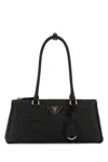 Prada Black Galleria Shoulder Bag In Black