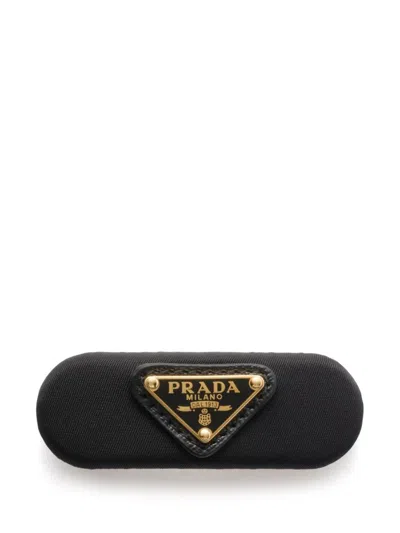 Prada Black Hair Clip In Re-nylon