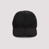 Prada Logo Re-nylon Baseball Cap In Black