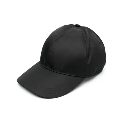 Prada Re-nylon Baseball Cap Accessories In Black