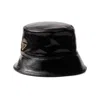 Prada Triangle-logo Bucket Hat In Black