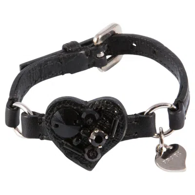 Pre-owned Prada Black Heart Bracelet