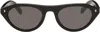 Prada Black Iconic Metal Plaque Sunglasses