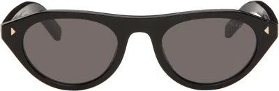 Prada Black Iconic Metal Plaque Sunglasses