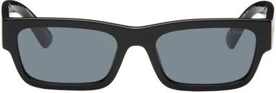 Prada Black Iconic Metal Plaque Sunglasses