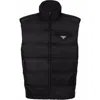 Prada Re-nylon Padded Bodywarmer In Black