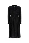 Prada Jacquard Dress Long Sleeves In Black