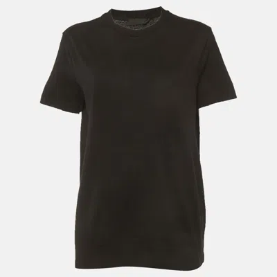 Pre-owned Prada Black Jersey Crewneck T-shirt M