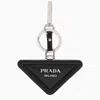 Prada Black Key Ring With Logo Women