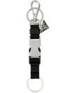 Prada Black Keychain With Snap Buckle Men