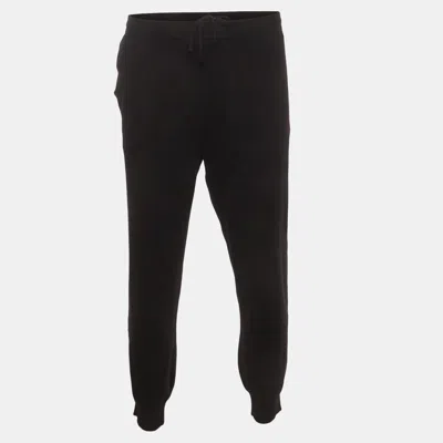 Pre-owned Prada Black Knit Elasticated Waist Joggers Xxl