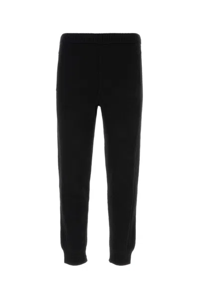 PRADA MEN BLACK KNITTED TRACK PANT, 34 LUXURY PANTS FOR MEN DARVEYS