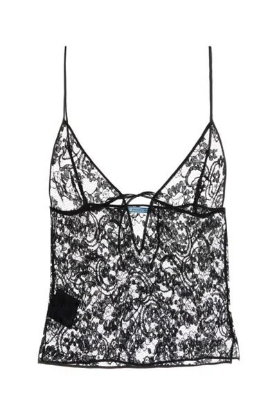 PRADA BLACK LACE TOP
