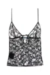 Prada Black Lace Top In Black