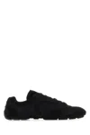 Prada Black Suede And Mesh Montecarlo Re-edition 2005 Sneakers In Black