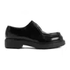 Prada Chunky Sole Loafers Glossy Finish In Black