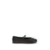 Prada Black Lamb Ovis Aries Aries Ballet Flats In Black