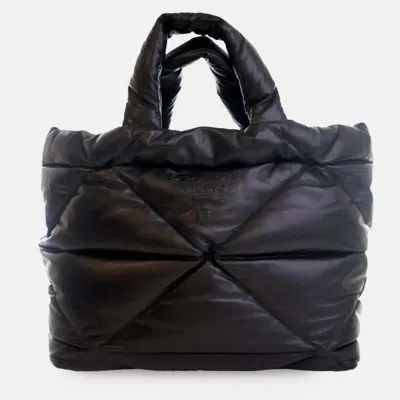 Pre-owned Prada Black Large Quilted Nappa Padded Tote