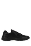 Prada Men Black Leather And Tech Fabric Sneakers