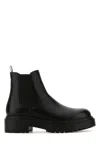 PRADA BLACK LEATHER ANKLE BOOTS