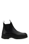Prada Chunky Sole Leather Ankle Boots